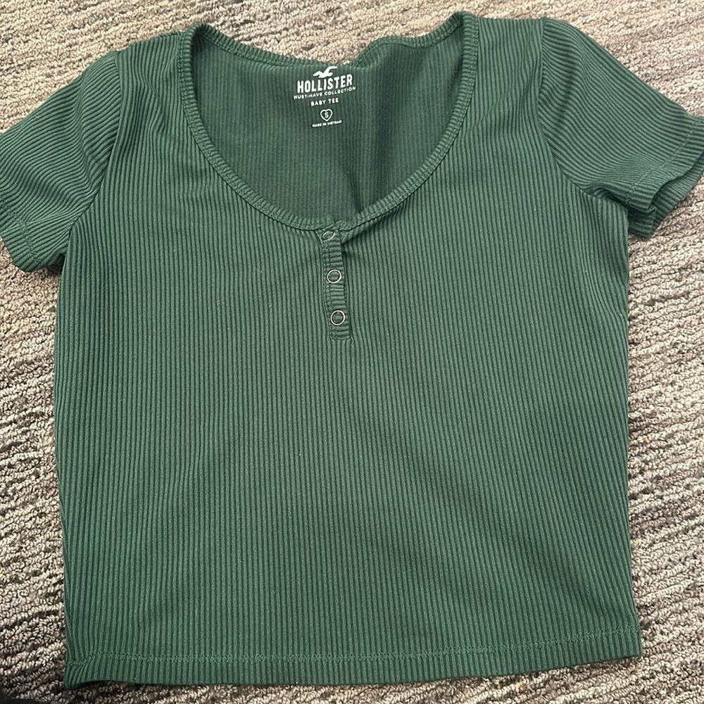 COPY - dark green, Hollister, baby tee